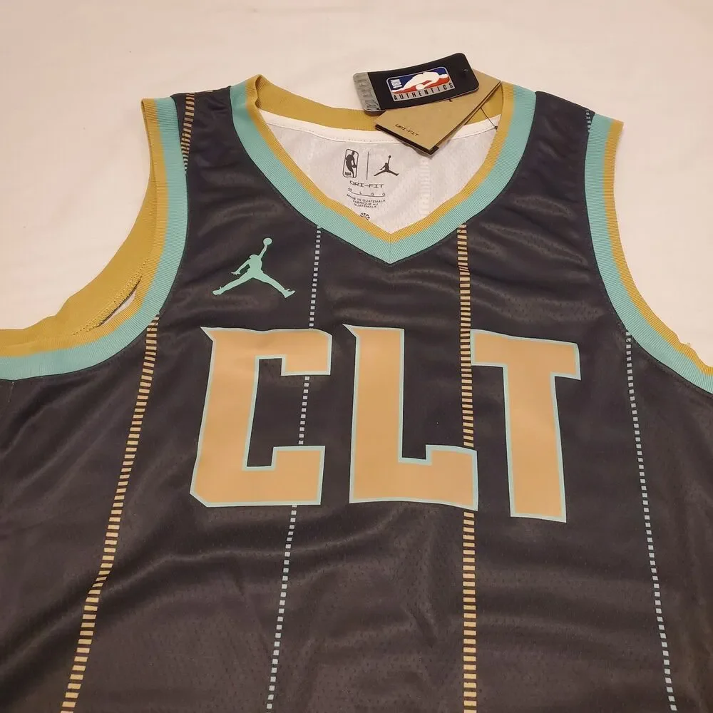 NEW Charlotte Hornets City Edition CLT Tank Jersey NBA Mens Sz L 48 Buzz City